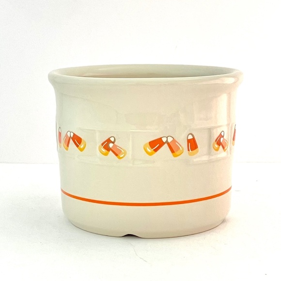 Longaberger Pottery Candy Corn retired one pint crock Halloween Fall Decor Bowl - Picture 6 of 10